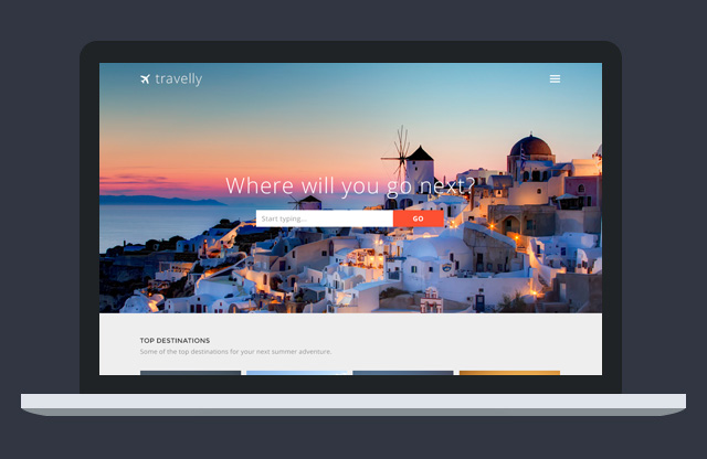 Travelly - Free Travel Website PSD Template