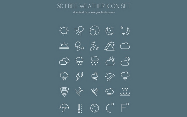 30-Free-PSD-Weather-Icons